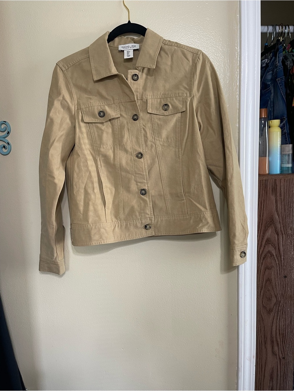 Rachel Zoe Khaki/Tan Cotton Jean Jacket
